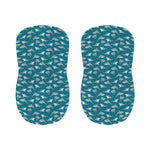 Cartoon White Shark Pattern Print Bar Stool Covers