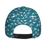 Cartoon White Shark Pattern Print Baseball Cap