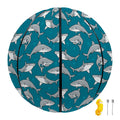 Cartoon White Shark Pattern Print Basketball