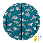 Cartoon White Shark Pattern Print Basketball