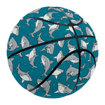 Cartoon White Shark Pattern Print Basketball