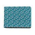 Cartoon White Shark Pattern Print Bifold Wallet