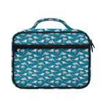 Cartoon White Shark Pattern Print Briefcase Bible Bag