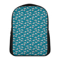 Cartoon White Shark Pattern Print Casual Backpack