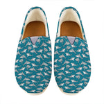 Cartoon White Shark Pattern Print Casual Shoes