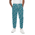 Cartoon White Shark Pattern Print Cotton Sweatpants