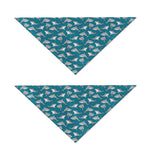 Cartoon White Shark Pattern Print Dog Bandana