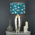 Cartoon White Shark Pattern Print Drum Lamp Shade