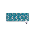 Cartoon White Shark Pattern Print Extended Mouse Pad