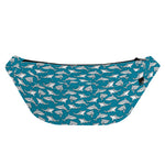 Cartoon White Shark Pattern Print Fanny Pack