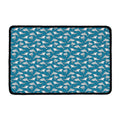 Cartoon White Shark Pattern Print Kitchen Mat