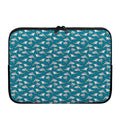 Cartoon White Shark Pattern Print Laptop Sleeve