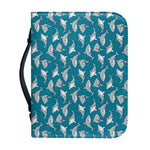 Cartoon White Shark Pattern Print Leather Bible Cover