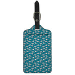 Cartoon White Shark Pattern Print Luggage Tag
