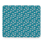 Cartoon White Shark Pattern Print Mouse Pad