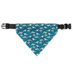 Cartoon White Shark Pattern Print Over The Collar Dog Bandana