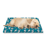 Cartoon White Shark Pattern Print Pet Cooling Mat Cover