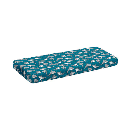 Cartoon White Shark Pattern Print Piano Keyboard Cover