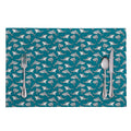 Cartoon White Shark Pattern Print Placemat