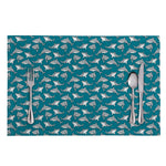 Cartoon White Shark Pattern Print Placemat