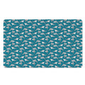 Cartoon White Shark Pattern Print Polyester Doormat