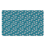 Cartoon White Shark Pattern Print Polyester Doormat