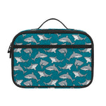 Cartoon White Shark Pattern Print Portable Lunch Bag