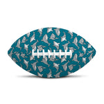Cartoon White Shark Pattern Print Rugby Ball