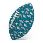 Cartoon White Shark Pattern Print Rugby Ball