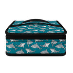 Cartoon White Shark Pattern Print Small Lunch Bag