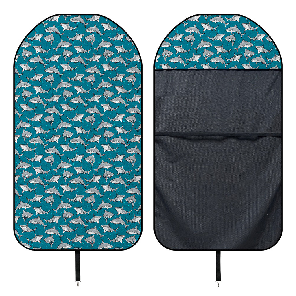 Cartoon White Shark Pattern Print Waterproof Car Seat Cover