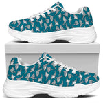 Cartoon White Shark Pattern Print White Chunky Shoes