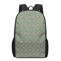 Cartoon Zombie Pattern Print 17 Inch Backpack