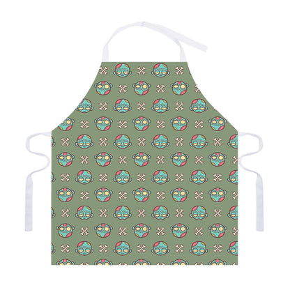 Cartoon Zombie Pattern Print Adjustable Apron