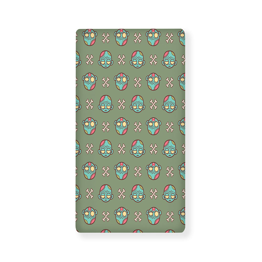 Cartoon Zombie Pattern Print Baby Crib Sheet