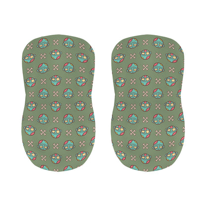 Cartoon Zombie Pattern Print Bar Stool Covers