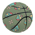 Cartoon Zombie Pattern Print Basketball