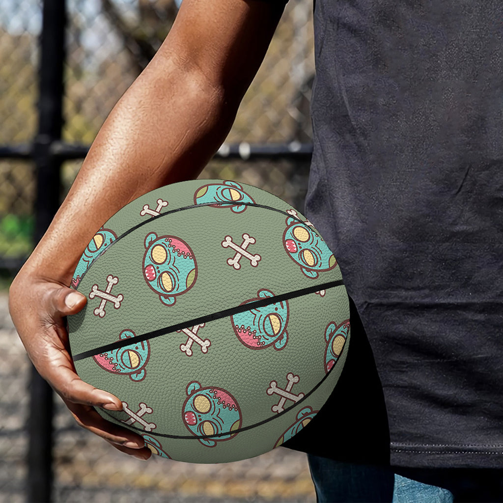 Cartoon Zombie Pattern Print Basketball