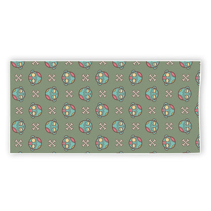 Cartoon Zombie Pattern Print Beach Towel