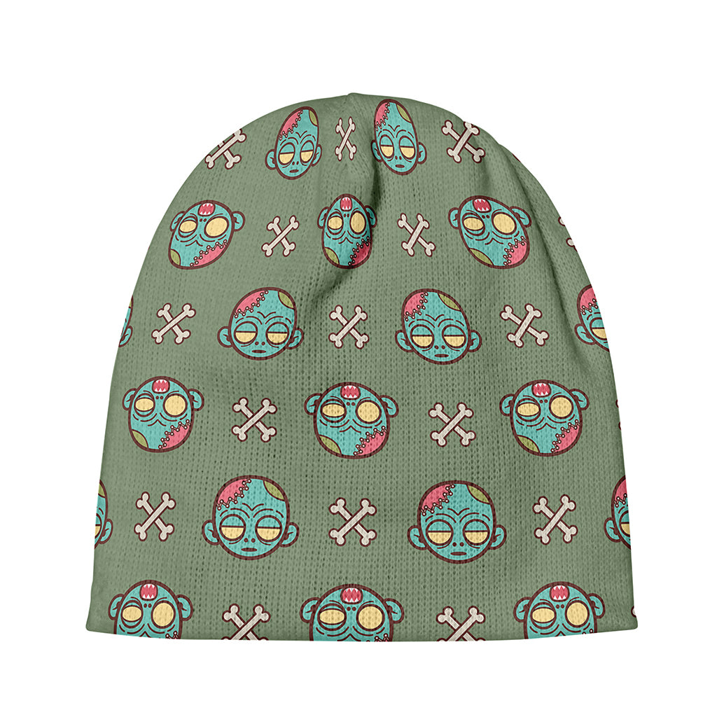 Cartoon Zombie Pattern Print Beanie