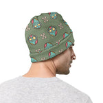 Cartoon Zombie Pattern Print Beanie