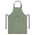 Cartoon Zombie Pattern Print Bib Apron With Pocket