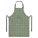 Cartoon Zombie Pattern Print Bib Apron With Pocket