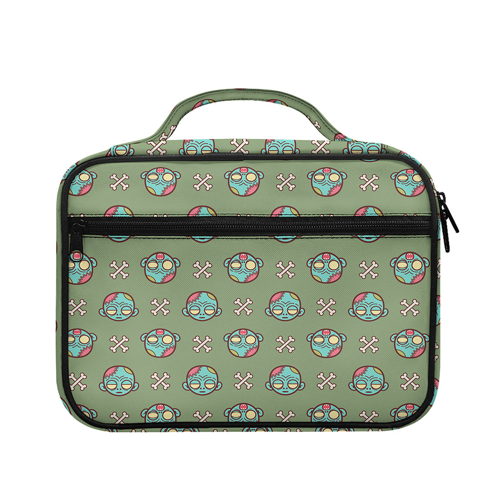 Cartoon Zombie Pattern Print Briefcase Bible Bag