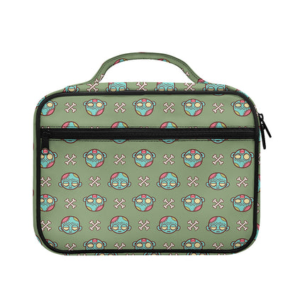 Cartoon Zombie Pattern Print Briefcase Bible Bag