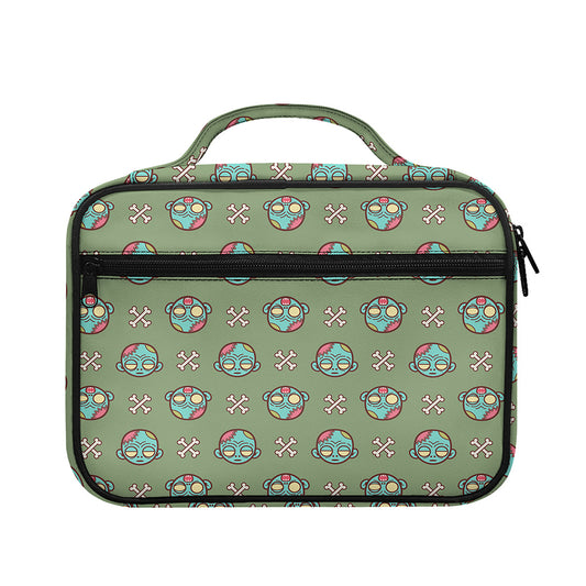 Cartoon Zombie Pattern Print Briefcase Bible Bag