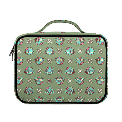 Cartoon Zombie Pattern Print Briefcase Bible Bag