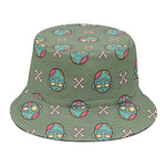 Cartoon Zombie Pattern Print Bucket Hat