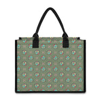 Cartoon Zombie Pattern Print Canvas Tote Bag