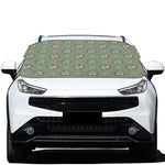 Cartoon Zombie Pattern Print Car Windshield Snow Cover